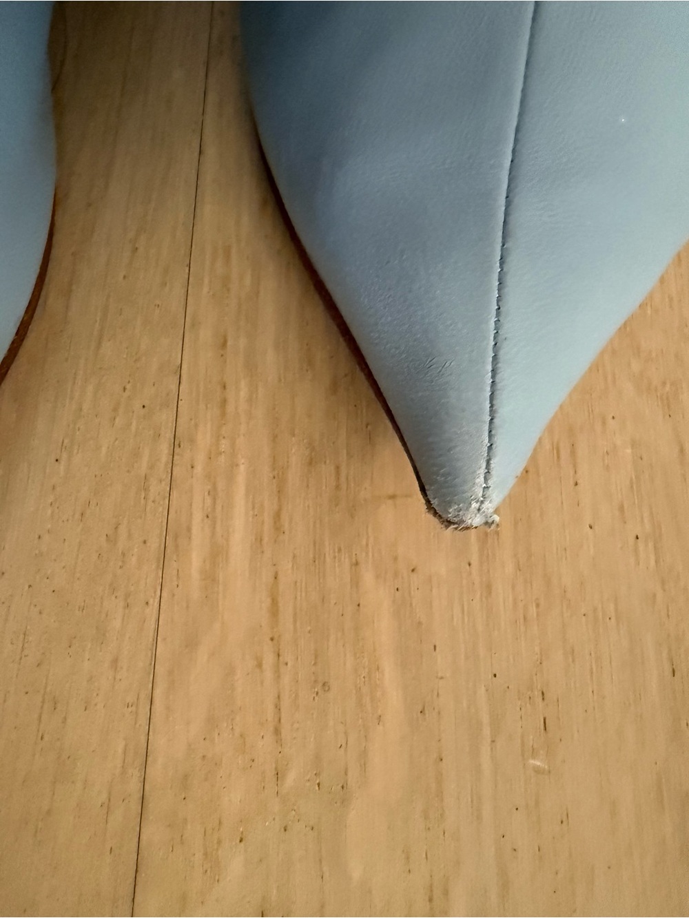 EUC Old Celine Phoebe Philo Babouche Soft Leather Pointed Flats Pale Blue 37.5 - Picture 7 of 7